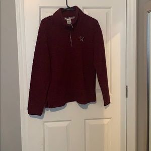 Burgundy Victoria secret Sherpa half zip